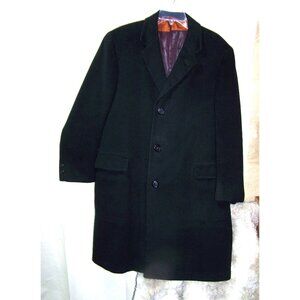 Vintage Men's Wool Coat Black Walter-Morton M/L